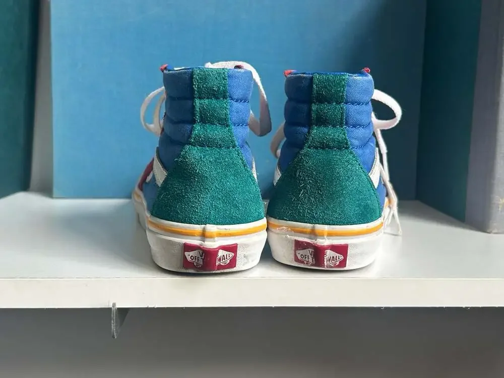 Vans Sk8-Hi Primary Block Colorblock High Top Skate Sneakers